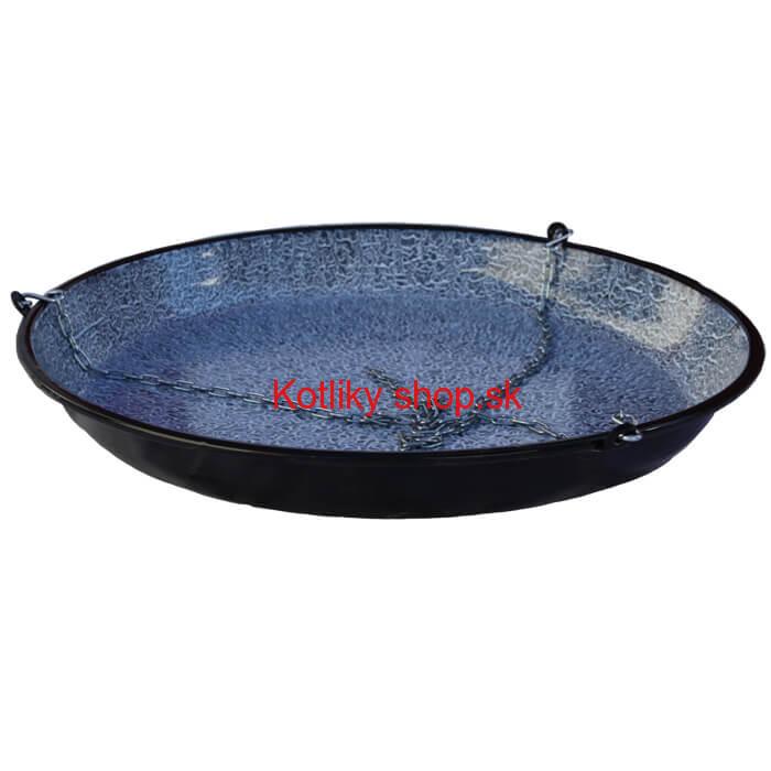 Smaltovaná grilovácia panvica s reťazou