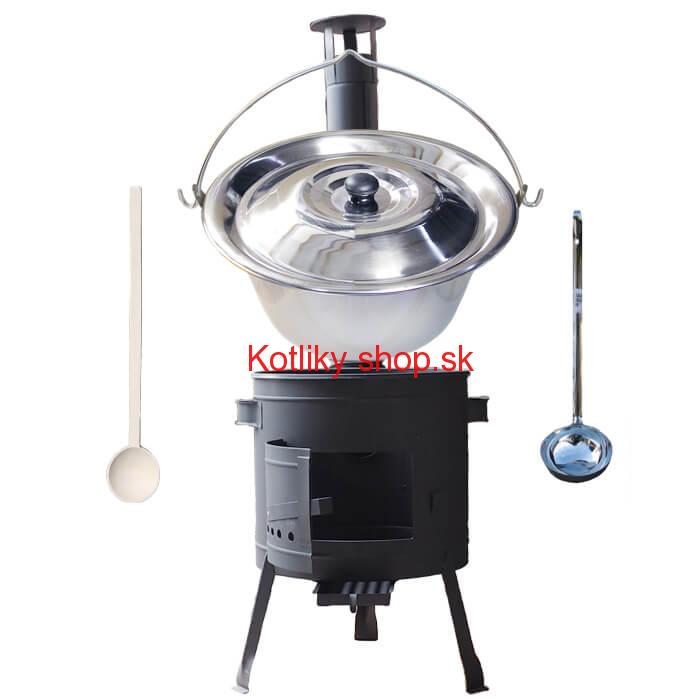 Kotlíkový gulášový set 36 PLUS 600 + nerezový kotlík 14 L (0,8 mm)