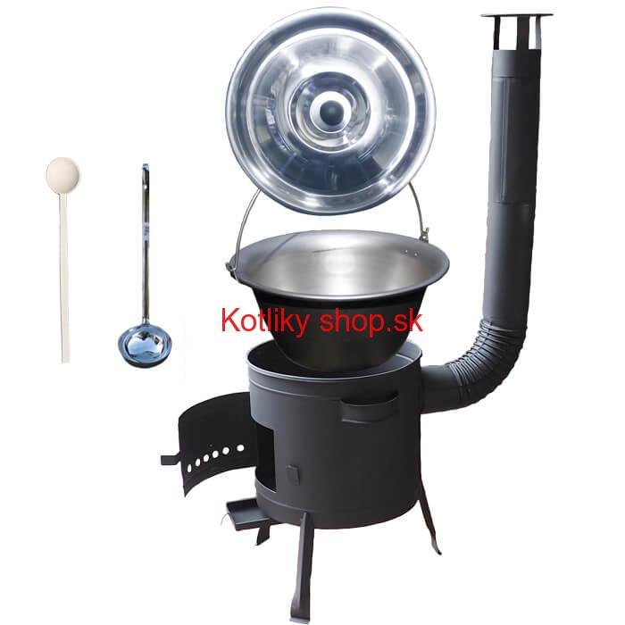 Kotlíkový gulášový set 36 PLUS 600 + nerezový kotlík 15 L (1,5 mm)