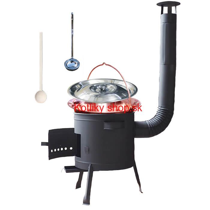 Kotlíkový gulášový set 36 PLUS 600 + medený kotlík 14 L (1,2 mm)