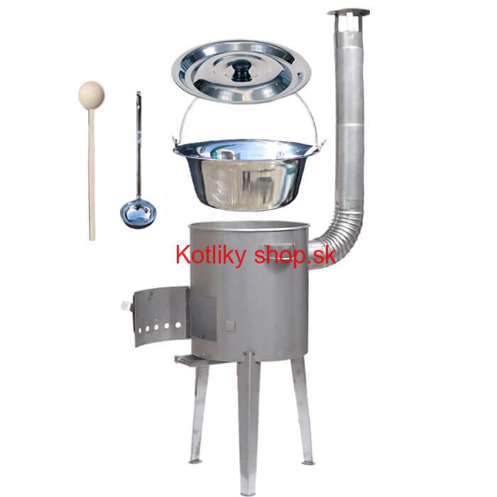 Antikorový kotlík 20 L (1,2 mm) + nerezová kotlina 42 cm LUXUS