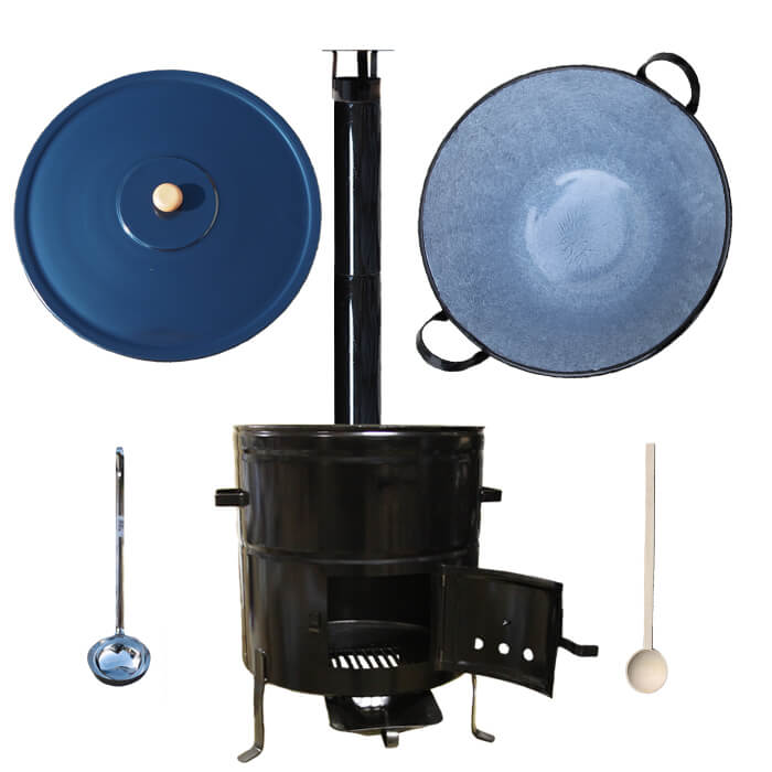 Smaltovaný kotol 50 L + kovová kotlina 50 cm BIG PARTY