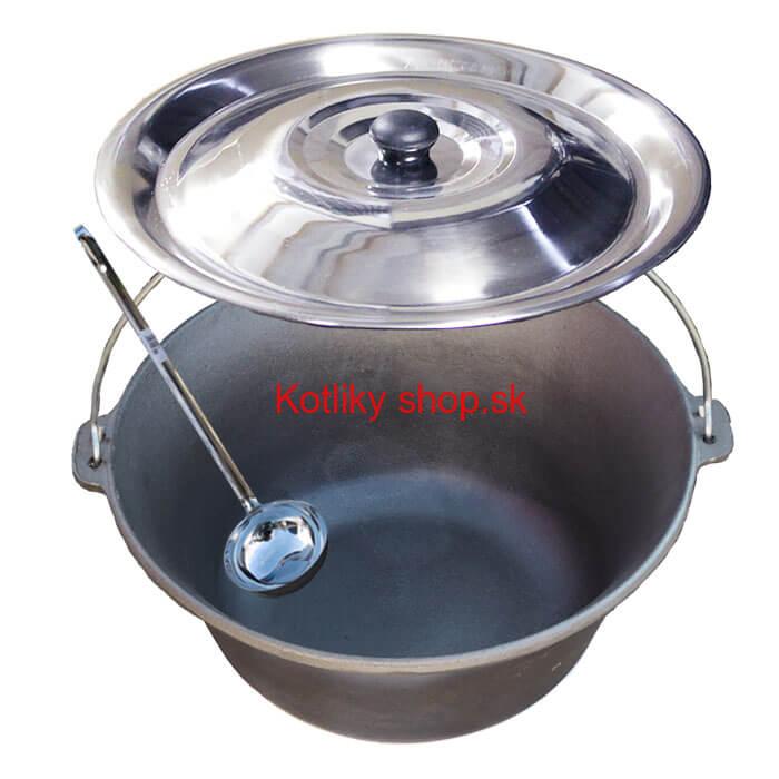 Liatinový kotlík 10,8 L + antikorová pokrievka