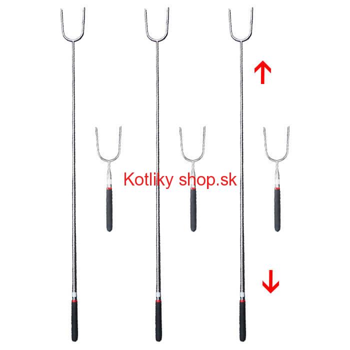 Vidličky na opekanie 24,5 cm - 84,5 cm – teleskopické 6 ks