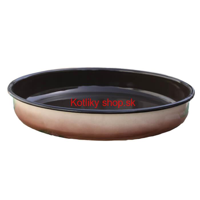 Smaltovaný okrúhly pekáč 34 cm, výška 6 cm