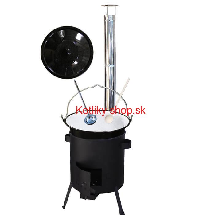 Smaltovaný kotlík 20 L + žiaruvzdorná kotlina (1 mm) 42 PLUS 600