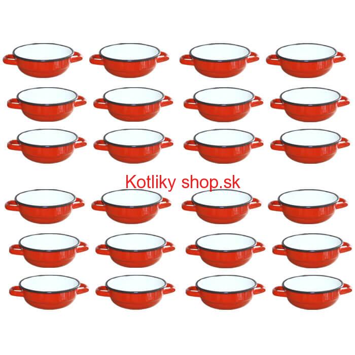 Súprava smaltovaných selských misiek 16 cm 24 ks