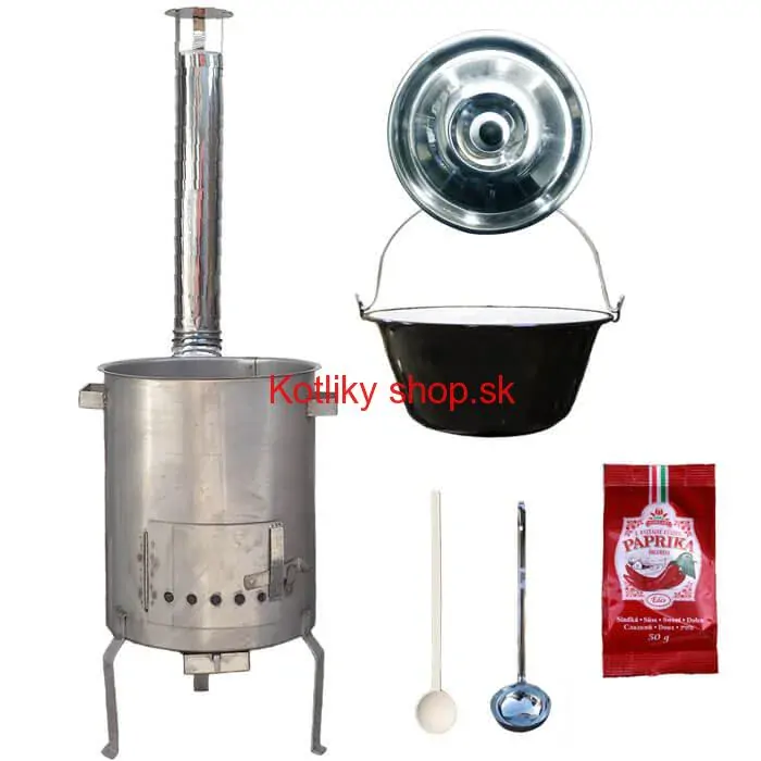 Smaltovaný kotlík 25 L (1,2 mm) + nerezová kotlina (1,5 mm) 42 cm STRONG EXCLUSIVE