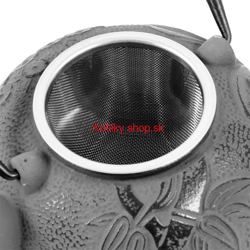 Liatinový čajník 600 ml šedý