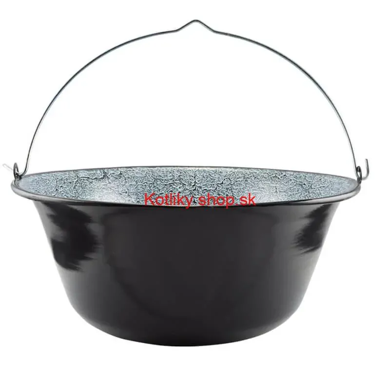Smaltovaný kotlík 13 L + Nerezová kotlina 36 INOX + misky 12 ks