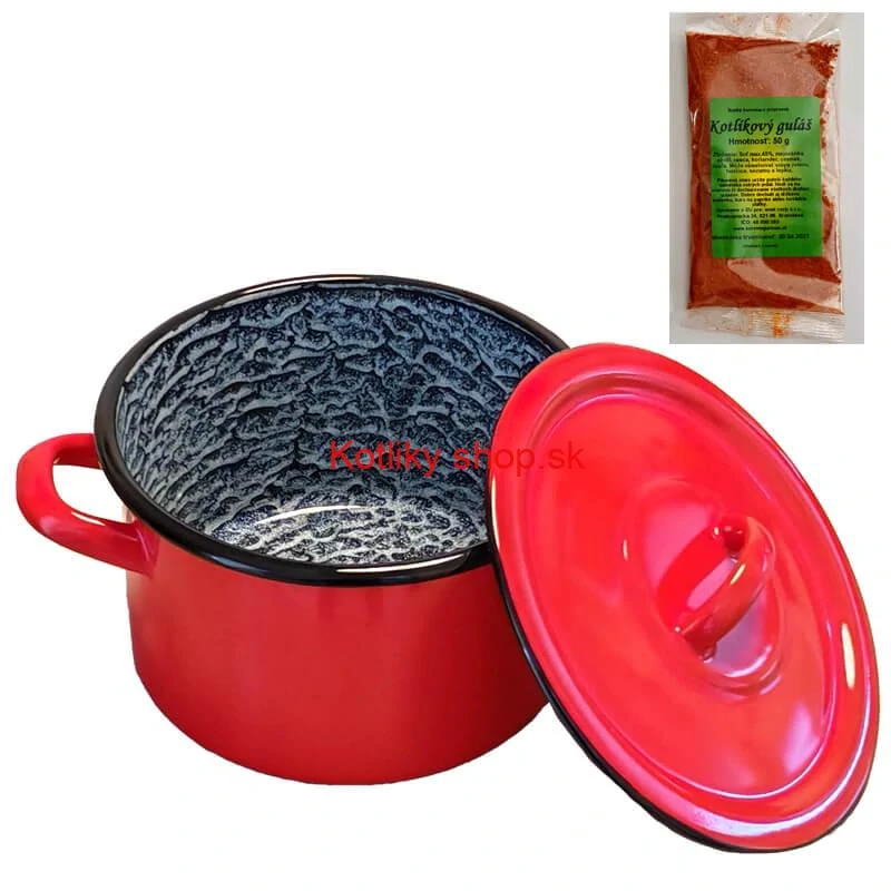 Smaltovaný hrniec s pokrievkou COMBI 30 l + korenie na kotlíkový guláš 50 g
