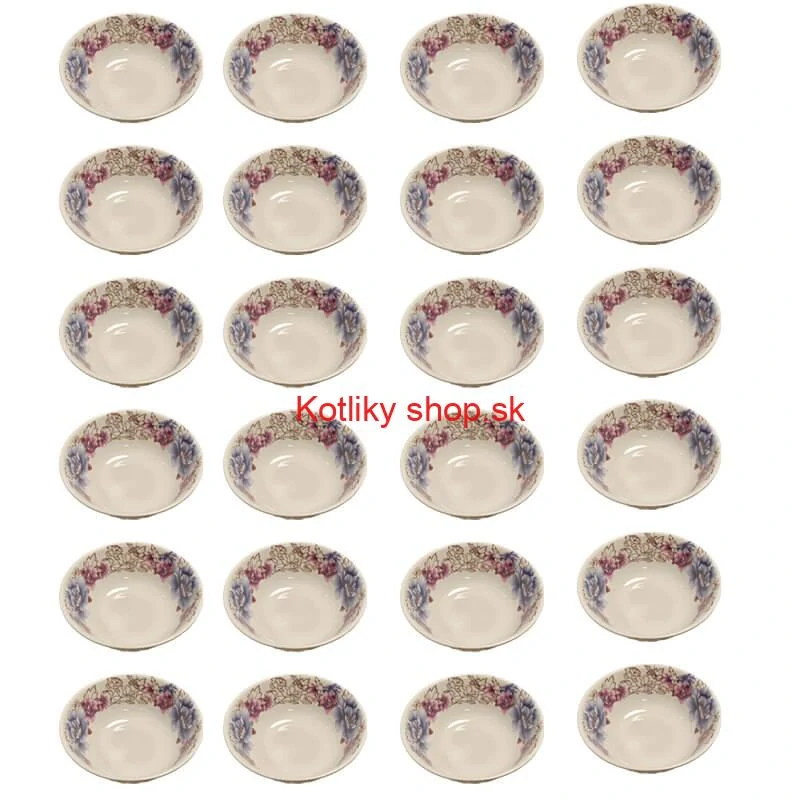 Plastová miska s kvetinovým vzorom (750 ml) – teraz v sade 24 kusov!