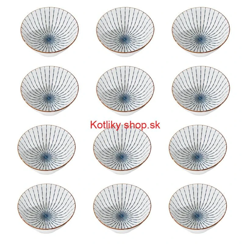 Sada 12 ks veľkých keramických misiek na guláš a polievky, 1 liter