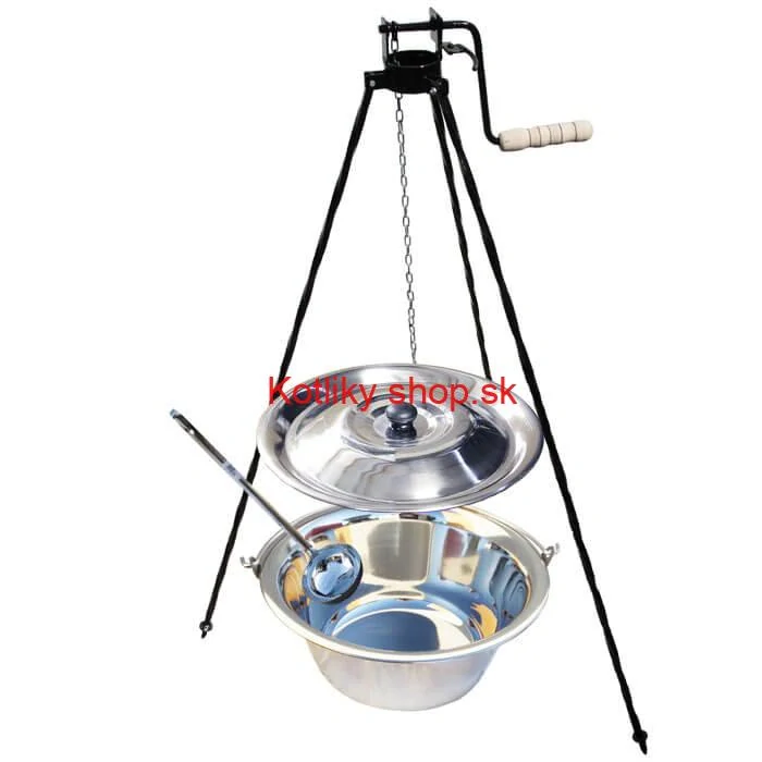 Antikorový kotlík 20 L (0,8 mm) + pokrievka + stojan s kladkou VAR