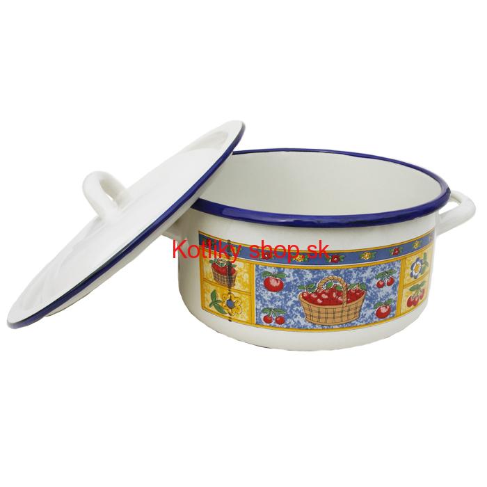 Smaltovaný kastról 14 cm (čerešne)