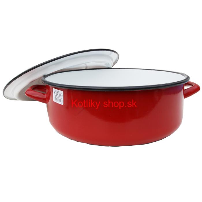 Smaltovaný červený kastról 2,5 L