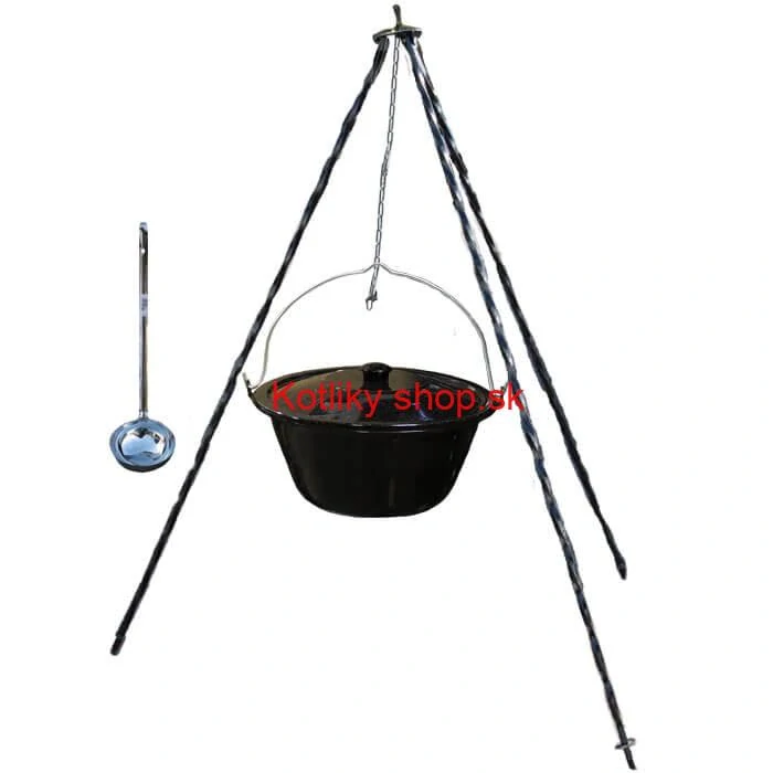 Smaltovaný kotlík 13 L + pokrievka + stojan