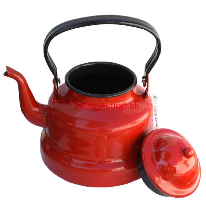 Smaltovaný čajník 1 L RED