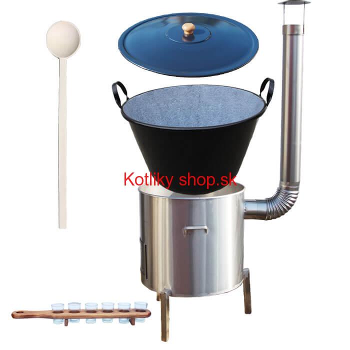 Zabíjačková nerezová súprava 80 L + štamperlíky