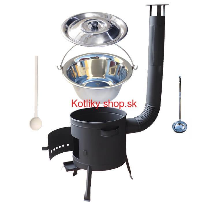 Kotlíkový gulášový set 36 PLUS 600 + nerezový kotlík 14 L (0,8 mm)