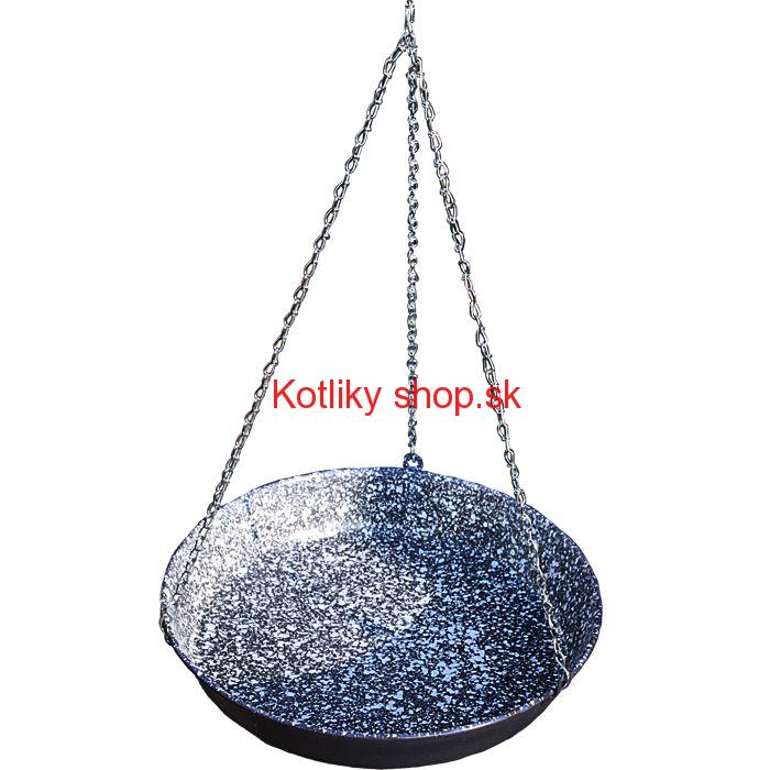 Panvica smaltovaná s reťazou