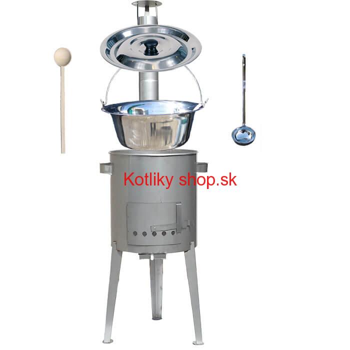 Antikorový kotlík 20 L (1,2 mm) + nerezová kotlina 42 cm LUXUS