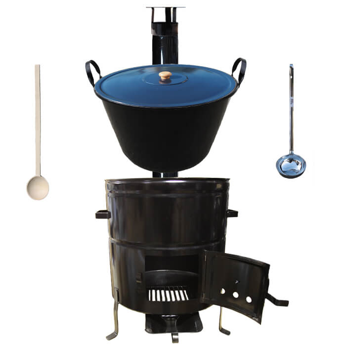 Smaltovaný kotol 60 L + kovová kotlina 53 cm BIG PARTY
