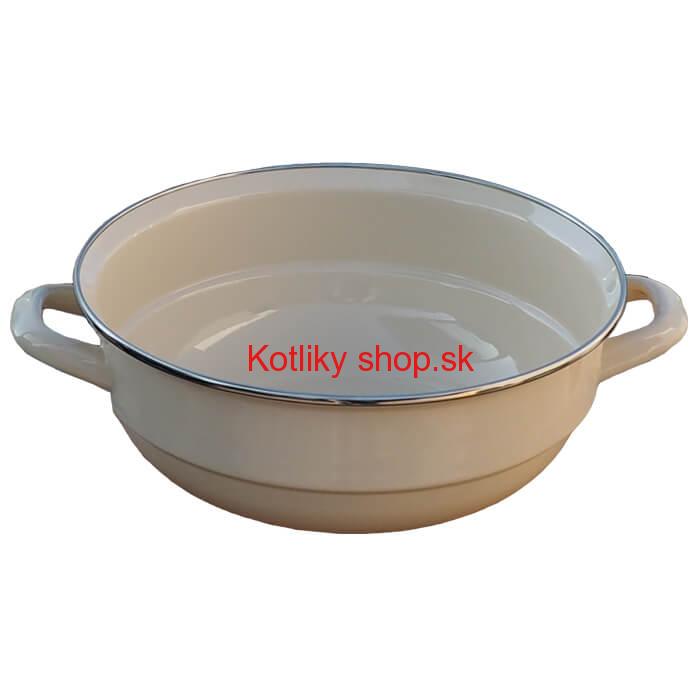 Smaltovaná misa 32 cm bežová