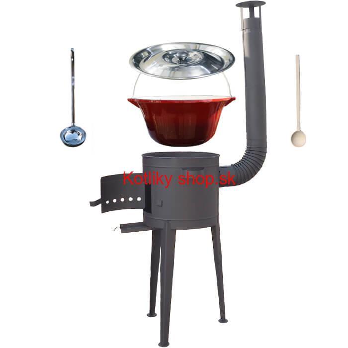 Liatinový kotlík so smaltovanou úpravou 16 L + vysoká kotlina 36 PLUS 600