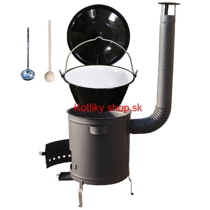 Smaltovaný kotlík 30 L (1,2 mm) + hrubostenná (1,5 mm) a žiaruvzdorná kotlina 45 PLUS 600