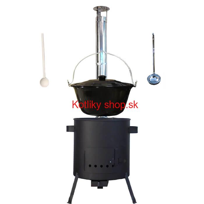 Smaltovaný kotlík 20 L + žiaruvzdorná kotlina (1 mm) 42 PLUS 600