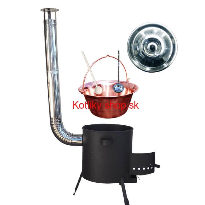 Medený kotlík 20 L (1,2 mm) + žiaruvzdorná kotlina (1 mm) 42 PLUS 600