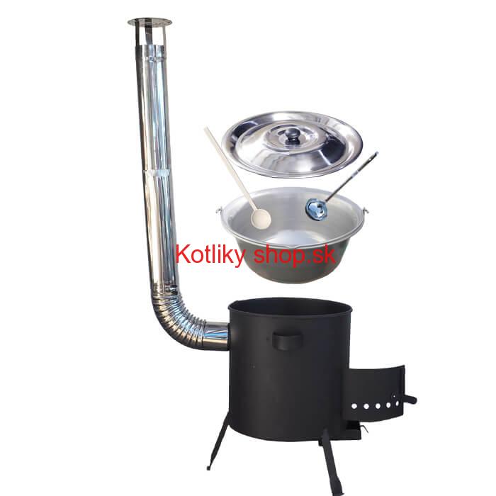 Železný kotlík 20 L (0,75 mm) + žiaruvzdorná kotlina (1 mm) 42 PLUS 600