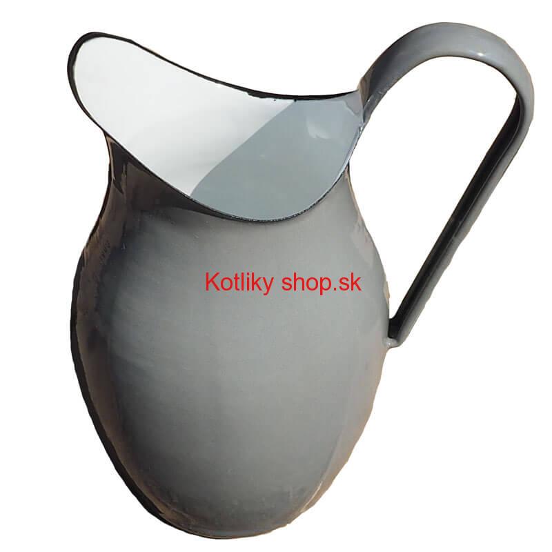 Smaltovaná krhla 2 L ŠEDÁ