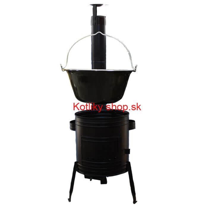Smaltovaný kotlík 20 L (1,2 mm) + kovová kotlina 42 CLASSIC (KOV) Easy party