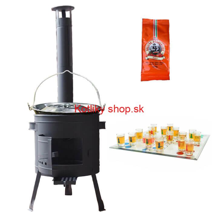 Smaltovaný kotlík 20 L (1,2 mm) + korenie + človeče pi už + nízka žiaruvzdorná kotlina 42 PLUS 600