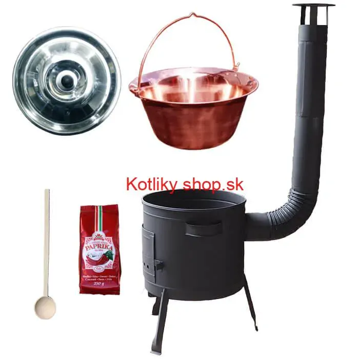 Medený kotlík 20 L (1,2 mm) + hrubostenná (1,5 mm) žiaruvzdorná kotlina BALKY STRONG 42 PLUS 600