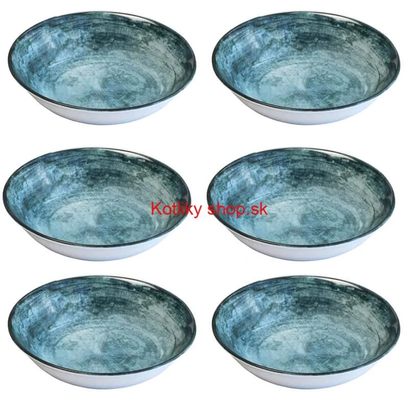 Súprava keramických tanierov 18 ks BLUE