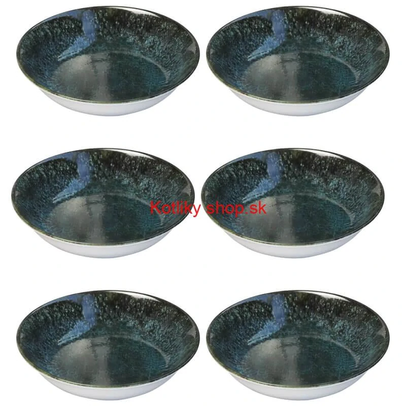 Súprava keramických tanierov 18 ks BLACK