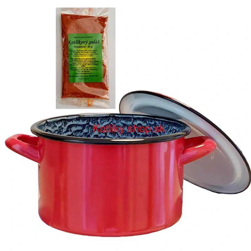 Smaltovaný hrniec s pokrievkou COMBI 30 l + korenie na kotlíkový guláš 50 g