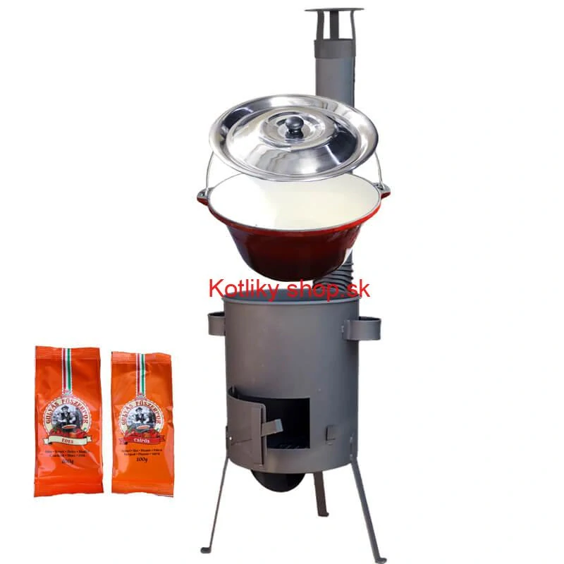 Liatinový kotlík so smaltovanou úpravou 22 L + žiaruvzdorná kotlina 42 PLUS 600 4 MM + paprikové korenie na guláš - MIX 100 g