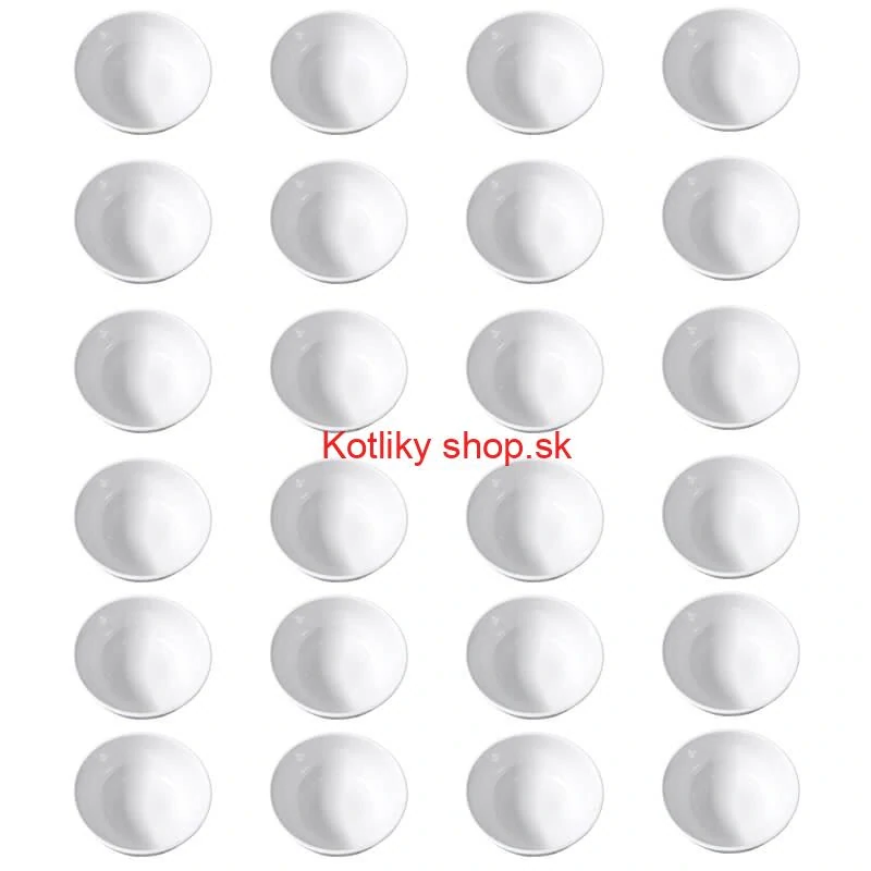 Set 24 ks: Prémiové biele misky s kamennou štruktúrou (750 ml)