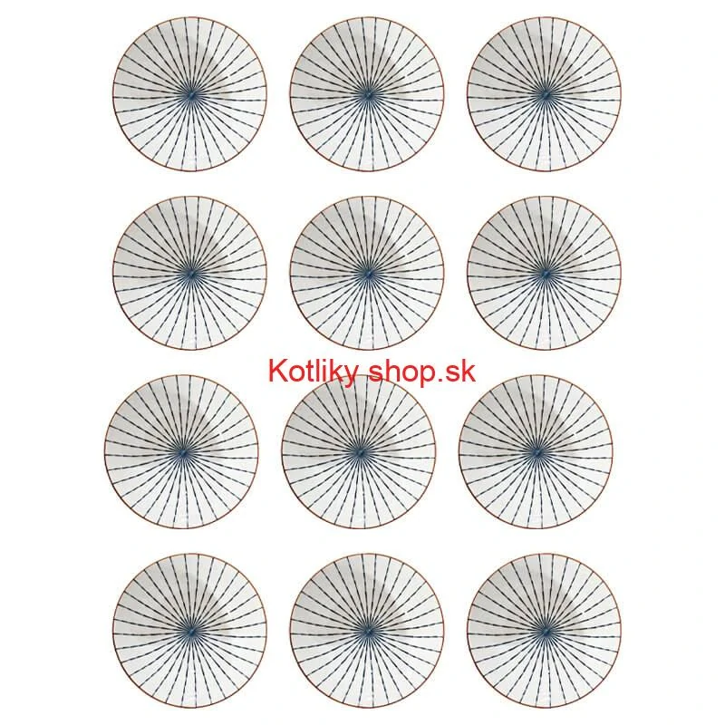 Sada 12 ks veľkých keramických misiek na guláš a polievky, 1 liter