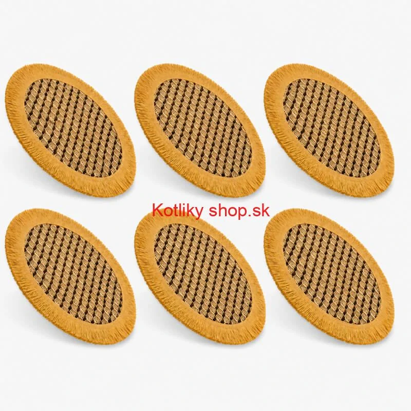 Prírodné podložky pod tanier so strapcami 37 cm, 6 ks