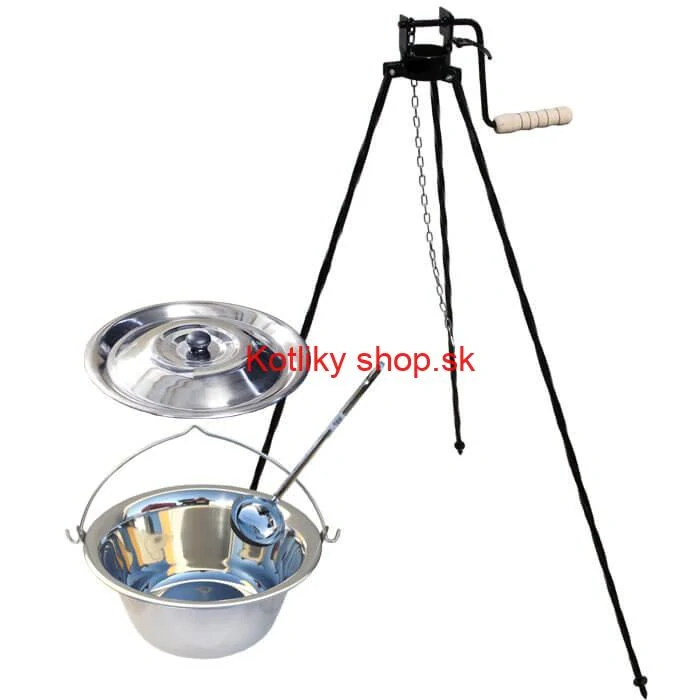 Antikorový kotlík 20 L (0,8 mm) + pokrievka + stojan s kladkou VAR