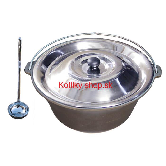 Liatinový kotlík 22 L + antikorová pokrievka