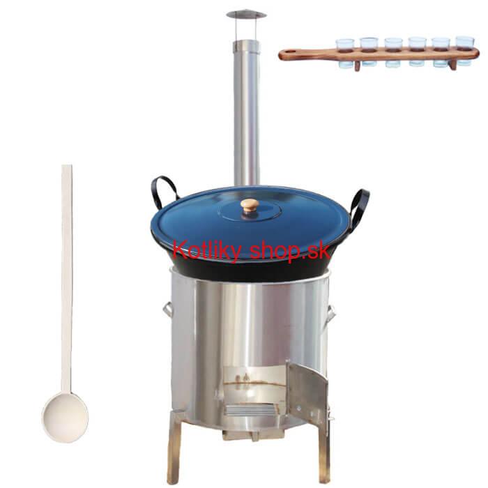 Zabíjačková nerezová súprava 80 L + štamperlíky