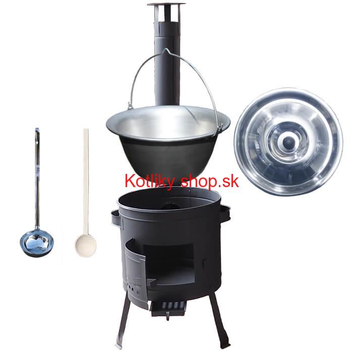Kotlíkový gulášový set 36 PLUS 600 + nerezový kotlík 15 L (1,5 mm)