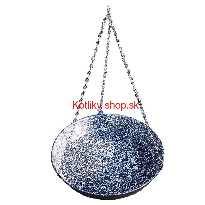 Panvica smaltovaná s reťazou