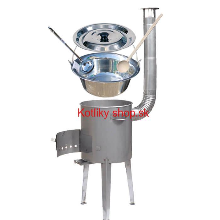 Antikorový kotlík 20 L (1,2 mm) + nerezová kotlina 42 cm LUXUS